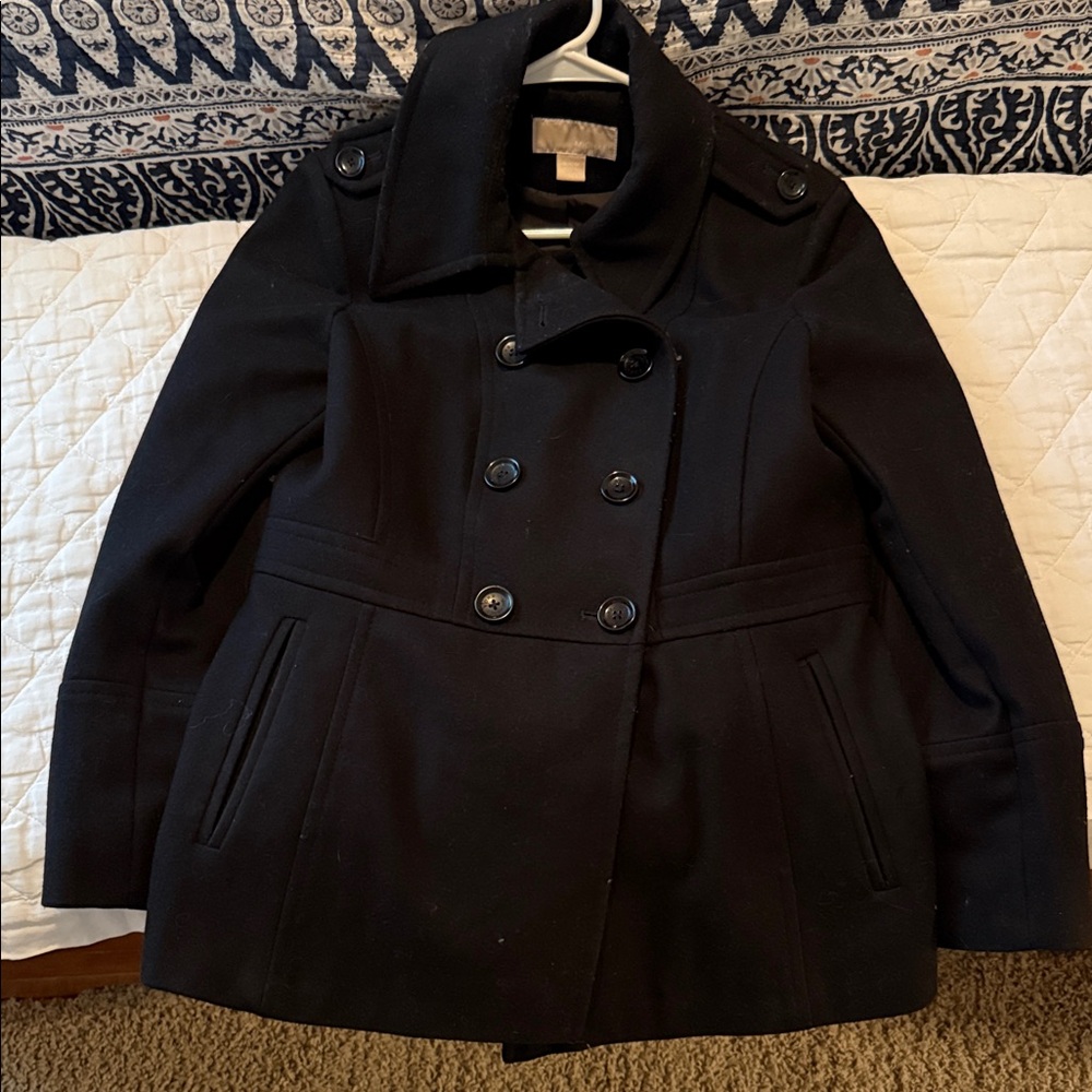 Michael Kors Elegant Black Peacoat